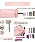 Open On The Go Travel Case For Shark Flexstyle And Dyson Airwrap Gear Waterproof Dustproof Hair Tools Organizer Bag Fits Supersonic Dryer And Flat Iron Black with compatible attachments.