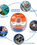 10 Pack Pro Grade No Clean Solder Wick Desoldering Braid With Flux For PCB Repairs, Great For DIYers displayed with uses.