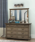 Rustic Wood And Oil Rubbed Metal Vanity Lights Farmhouse Wall Sconces Over Mirror in Bedroom