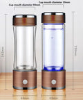 Two cylinders of the Three In One Hydrogen Water Bottle Generator For On The Go Hydration Portable Hydrogen Ionizer With SPE Technology