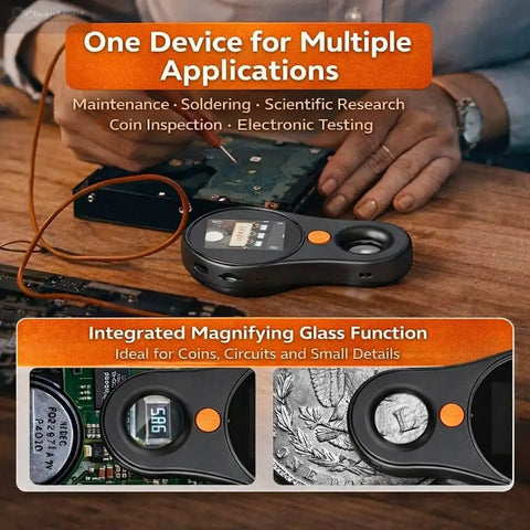 Handheld 500x Microscope With 2.0 Inch IPS Screen USB Connection For Electronics Jewelry Coins Trichomes Magnifier Real Time Viewing Great For Kids And Hobbyists on circuit board and coin