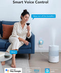 Woman using 4 Pack Smart Plugs With Bluetooth Or WiFi Stability, Works With Alexa And Google Assistant, Timer And Group Control