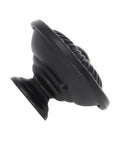 Side view of Six Piece Set Black Vintage Flower Cabinet Drawer Knobs With Floral Embossing 1.38 Inch Wide For Dresser Cupboard Wardrobe
