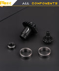 Steel Helical Gear Set 12T 24T Upgrade Kit For 1X24 FMS FCX24 FCX18 RC Cars components on dark surface