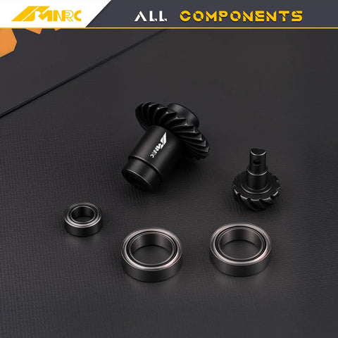 Steel Helical Gear Set 12T 24T Upgrade Kit For 1X24 FMS FCX24 FCX18 RC Cars components on dark surface