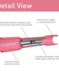Detail view of red connector from All In One Heat Shrink Wire Connectors Kit With 270 Pc Waterproof Electrical Crimp Terminals.