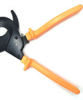 Ratcheting Cable Cutter For Copper And Aluminum Wire, Heavy-Duty Hand Tool That Cuts Up To 60mm Diameter Cables, orange handles