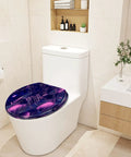 Washable Universal Toilet Seat for Bathroom with colorful design fitted on a modern toilet in a stylish bathroom interior.