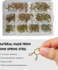 Heavy Duty Spring Hose Clamps Kit 310 Pieces 5 To 13mm Double Wire Fuel Line Clamps shown in organized box