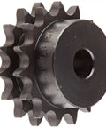 Heavy Duty Double Roller Chain Sprocket With Type B Hub Featuring 15 Teeth 5/8 Inch Pitch For 50 Series Chains Hardened Steel Construction Offers Rock Solid Setup With Reboreable 0.75 Inch Bore built tough for grease monkey rigs.