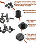 Hella Tough Chicago Screws Kit With 120 Sets Of Versatile Leather Rivets Includes Two Solid Install Tools showing durable black rivets