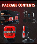 DEJ wireless trailer light kit, 2-pack with magnetic mounts; red LED taillights and mounting hardware.