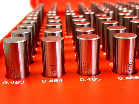 440 Piece M1 And M2 Pin Gage Set From.061 To.500 Inches With Class ZZ Tolerance For High Accuracy Measuring In Precision Machining Tools For Pros And Hobbyists, 0.483-.486 in pins in red case