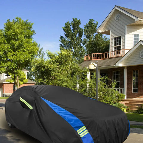 Waterproof All Weather Car Cover For Sedans And Outdoor Use Heavy Duty Full Exterior Shield For Rain Or Shine against snow dirt UV