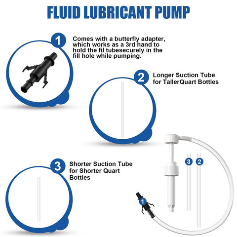 Quart Bottle Fluid Pump With 8cc Per Stroke, Transmission And Differential Fluid Transfer Pump, 28mm Cap Fit, Includes Third Hand Adapter, Handy For Quick Oil Changes, Gear Oil, Engine Oil, Biodiesel And Other Fluids