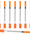 Top Notch 1cc Syringe With Needle 31G 1/4 Inch 6mm Sterile Pack Of 100 For Precise Dosing, Smooth Electro Polished Needle, Easy To Use, Medical Grade, Eco Friendly And Safe. 1cc syringe with orange cap