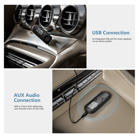 8GB USB MP3 Player With FM Radio Expandable To 32GB connected via USB in car, portable music player for running gym and sports