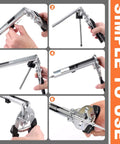 Heavy Duty Hog Ring Pliers Kit With 1200 Galvanized M Clips Pro Grade Manganese Steel Hand Tool demonstrating easy setup steps.