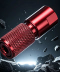 Close-up of red Versatile Carbon Steel Drill And Angle Grinder Converter Quick Release Attachment among flying rocks