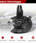 Front Wheel Bearing Hub and Passenger Steering Knuckle Assembly Plug and Play Replacement for Escape 2013 2019 Right Front