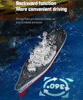 Beefed-Up RC Warship Battle Boat for Lakes and Rivers, 1:390 scale remote control armed cruiser with dual motors on water