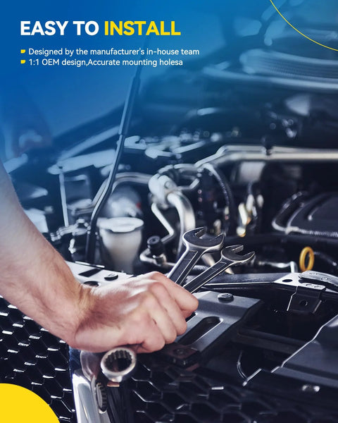 Mechanic working on car engine with wrenches, 35 Amp 12 Volt One Wire Chevy Mini Alternator Replacement 12180N Compatible With And0525 V1 Pulley CW Rotation IR IF Design OE Quality Tested Premium Endurance With 2000H For Quiet Operation And Smooth Charging installation