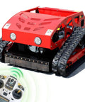 Red Automatic Remote Control Lawn Mower With Multifunction Mowing Robot For All Terrain Grass On 45 Degree Slopes