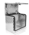 Heavy Duty Aluminum Generator Enclosure With Badass Weather Shield Secure Safety Lock Assembly And RV Ready Build for outdoor gear.
