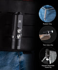 Aurora A23 Tiny Keychain Flashlight That Delivers 1000 Lumens USB C Rechargeable IPX8 Waterproof Magnetic Pocket Clip features