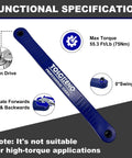 Pro Zero Offset Extension Wrench Set showing torque capacity and chain drive feature with aluminum body and anti-corrosion coating.