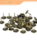 Hella Durable Upholstery Tacks Nail Pins 100 Piece Pack 16Mm Head 20Mm Shank Carbon Steel Yellow Bronze Electroplated Finish For Tough Furniture Diy Sofa Repairs And Home Crafts with star design.