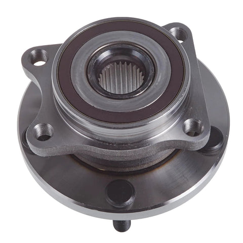 Front Wheel Hub And Bearing Assembly Replacement For Subaru Ascent Forester 2019 2022 And Legacy Outback 2015 2022 5 Lug OEM Grade Durable Wheel Hub Bearings For An Easy Install And A Smooth Safe Ride, shown in a top view pointing down.