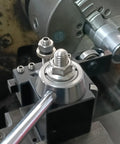 2 Piece Turning And Facing Lathe Tool Holder For BXA Quick Change Tool Post And 1 Piece Lathe Burnishing And Rolling Tool installed on lathe