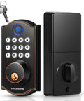 Keyless Entry Door Lock With Fingerprint And Passcode, Electronic Deadbolt For Front Door, Auto Lock, Includes 2 Keys