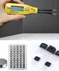 Handheld Digital Multimeter For Electronics Testing With LED And Diode Check, showing pro grade readings and accessories.