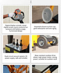 Electric Hydraulic Robot Glass Lifter With Kickass Suction Grips For Heavy Marble Slabs And Big Glass Panels detailed display of operational controls and features