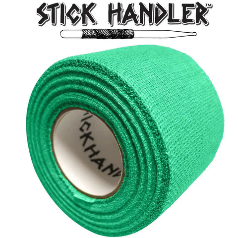 Pro Level Drumstick Grip Tape Four Pack Dark Green Anti Slip Cotton Bands for enhanced grip and control in drumming.