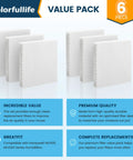 Six Pack Humidifier Wicking Filter T For Honeywell HFT600T HFT600PDQ Replacement Filters Fits HEV615 And HEV620 Series Humidifiers