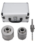 Get The Heavy Duty Hole Saw Kit With Rock Solid Tungsten Steel Built Tough To Blast Through Brick Cement And Concrete Like A Boss For Those Big 60mm and 80mm Jobs That Need Serious Grit And Precision Without Getting Clogged Up By Dust.