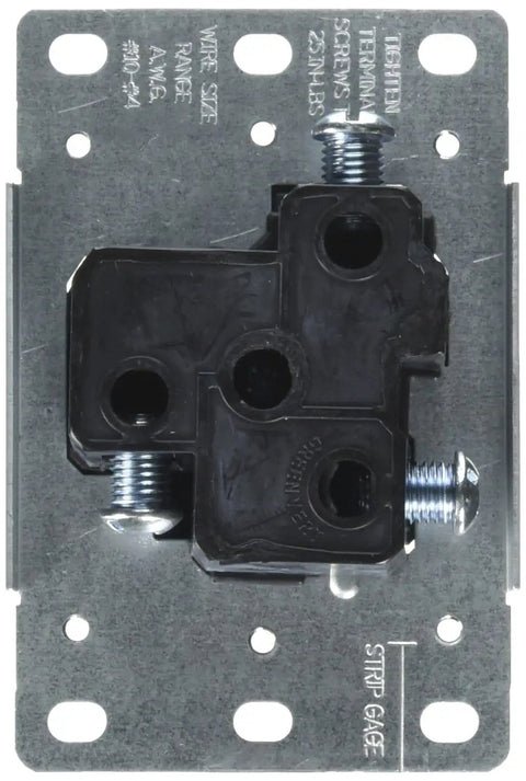 30 Amp 250V NEMA 6-30R Flush Mount Receptacle 2 Pole 3 Wire Grounding Side Wired Straight Blade Industrial Grade Steel Strap