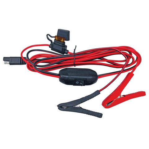 Power cables for ATV Sprayer 2.4 GPM High Flo Pump, 12V Self Priming, 60 PSI with alligator clips, ATV-15-2-QR model