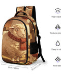 Scarf Sheep Printed Unisex Backpack With Large Capacity Everyday Daypack Built From Breathable Polyester Durable Zipper