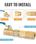 Brass Pipe Fittings One Half Inch Male To One Half Inch Female NPT Adapters Pack Of Two Durable Solid Brass Extension Connectors