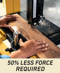 Cutting wood using ArmorGlide 18-Inch Woodworking Bandsaw With 5 HP 230V 1Ph Power, PM1800BT Model, low-friction surface visible