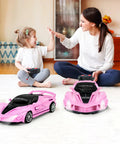 Mother and daughter playing with Rad Remote Control Car For Girls 1 To 18 Scale Pink Sports Racing Toy With LED Headlights Easy To Drive