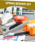 Heavy Duty Spring Tubing Bender Set 10Pc PVC Wire Bending Tool adjustable curved metal bender among electrical supplies.