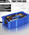 3 Tier Rolling Tool Box With Wheels Portable Stackable Garage Organizer Set Tray Toolbox holding tools, single-layer tray.