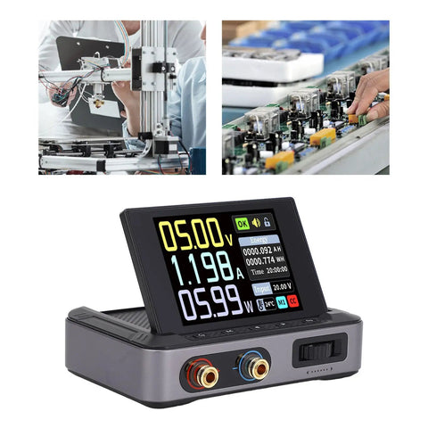 Plug And Play Adjustable CNC DC Voltage Regulator 30V 5A Portable Power Supply with 2.8 Inch HD Color Screen on display