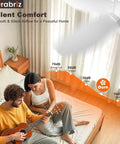 Couple relaxing with a 35 Inch Flush Mount Ceiling Fan With Led Light And Remote Control Clean White Low Profile Frame in a cozy bedroom.