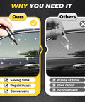 Comparison of All In One Windshield Repair Kit For Chips And Cracks Glass Repair Liquid Included against other repair kits highlighting benefits.